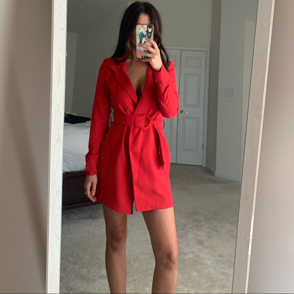 Red blazer dress Superdown